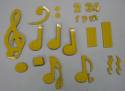 3" Weeded Magnetic music notes